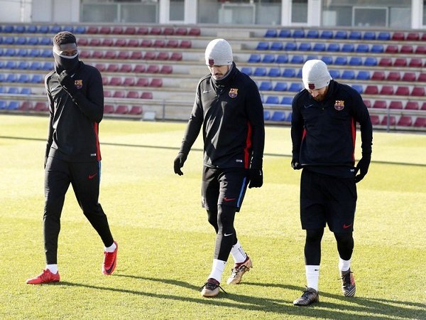 Lionel Messi dan Ousmane Dembele Berlatih Jelang El Clasico