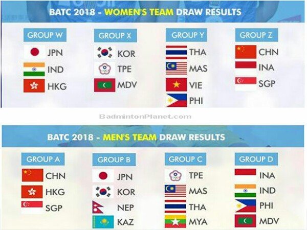 Tim Putri Indonesia Satu Grup Dengan China di Badminton Asia Team Championships 2018