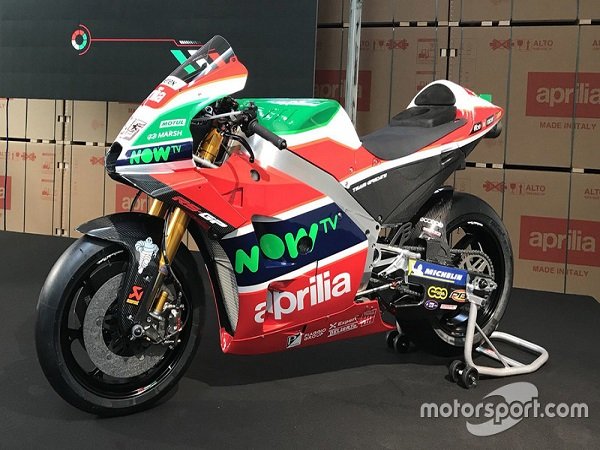Inilah Penampilan Baru Motor Aprilia Untuk MotoGP 2018
