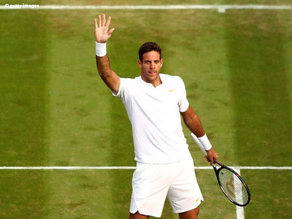 Hasil Wimbledon: Hadapi Feliciano Lopez, Juan Martin Del Potro Tampil Dominan
