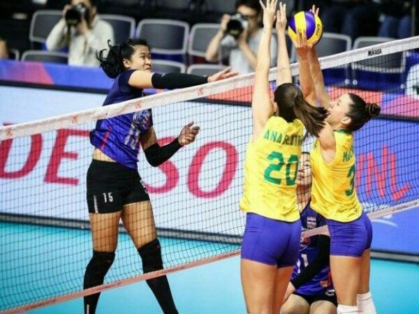 FIVB Volleyball Nations League 2019: Brazil Tundukkan Thailand 3-0
