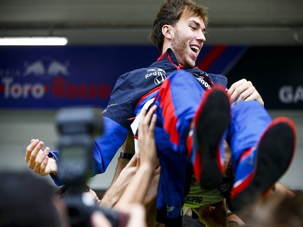 Bahagianya Gasly Naik Podium Pertama di Formula One