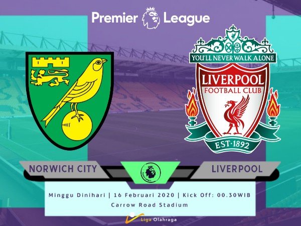 Prediksi Norwich City vs Liverpool, The Reds Waspadai Kejutan The Canaries di Carrow Road