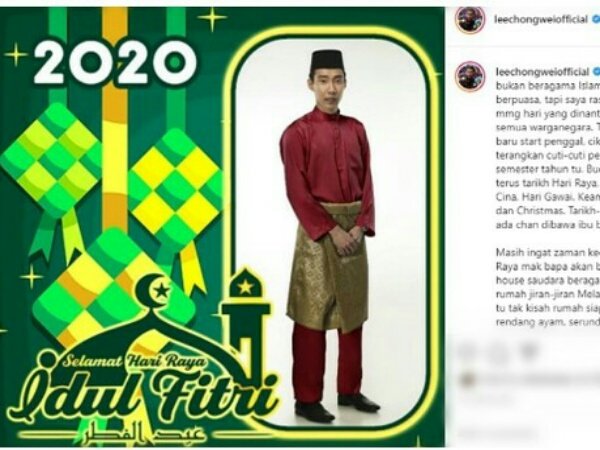 Pesan Idul Fitri dari Lee Chong Wei, Kenang Persahabatan dengan Pebulu Tangkis Indonesia