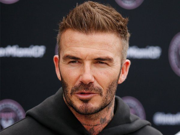 David Beckham saat peluncuran klub miliknya, Inter Miami.