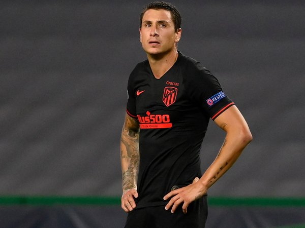 Jose Gimenez saat tampil di Liga Champions musim lalu.