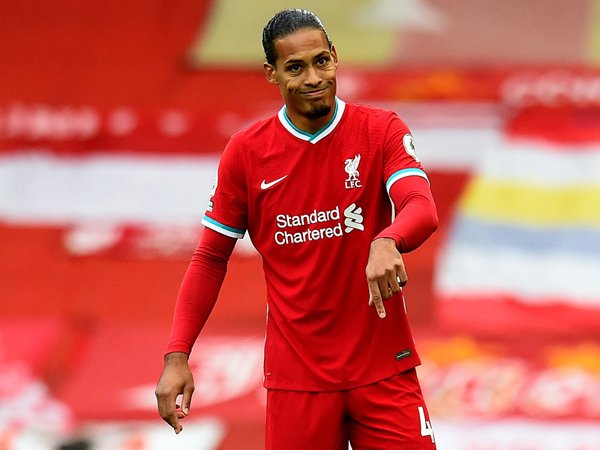 Virgil van Dijk saat tampil menghadapi Leeds United.
