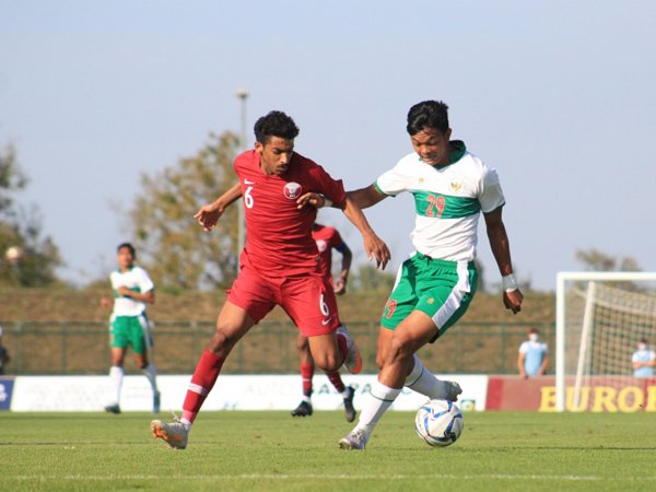 Laga timnas Indonesia U-19 kontra Qatar
