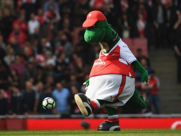 Gunnersaurus sudah mendampingi Arsenal sejak 1993