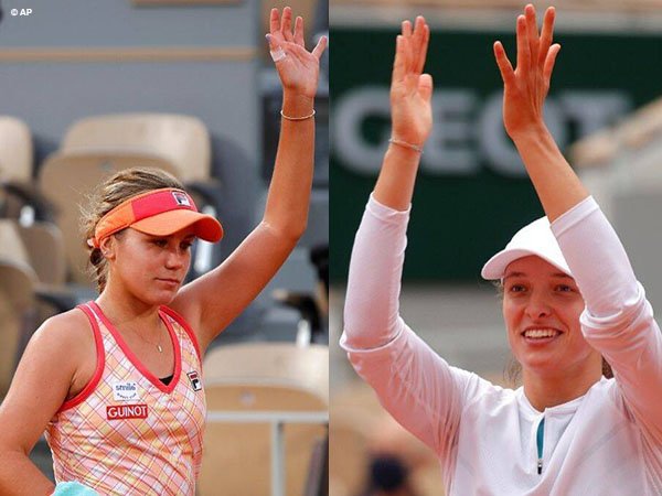 Sofia Kenin [kiri] dan Iga Swiatek [kanan] siap beraksi di final French Open 2020