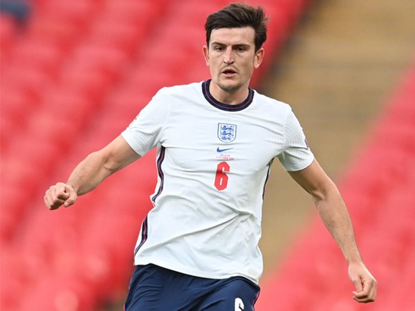 Harry Maguire saat bermain bagi timnas Inggris.