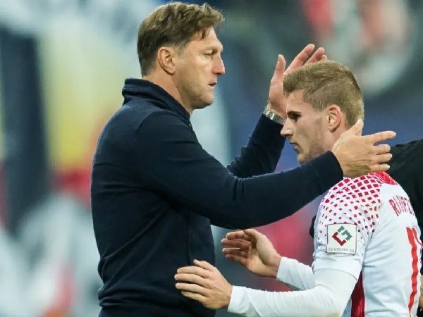 Timo Werner dan Ralph Hasenhuttl pernah bekerja sama ketika sama-sama berada di RB Leipzig.