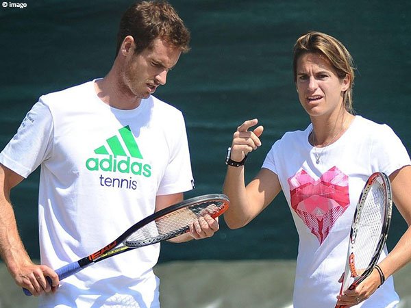 Andy Murray [kanan] dan Amelie Mauresmo [kanan] bekerja sama pada periode 2014 - 2016