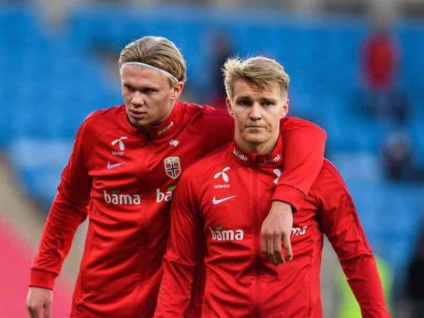 Erling Haaland merupakan rekan Martin Odegaard di timnas Norwegia