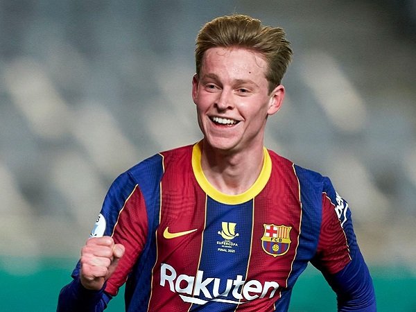 Frenkie de Jong kembali cetak gol untuk Barcelona.