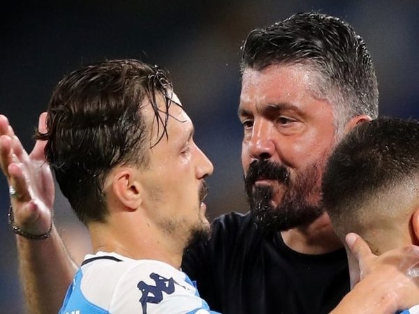 Agen Mario Rui membantah jika kliennya sedang bertikai dengan pelatih Napoli saat ini yakni Gennaro Gattuso / via EPA