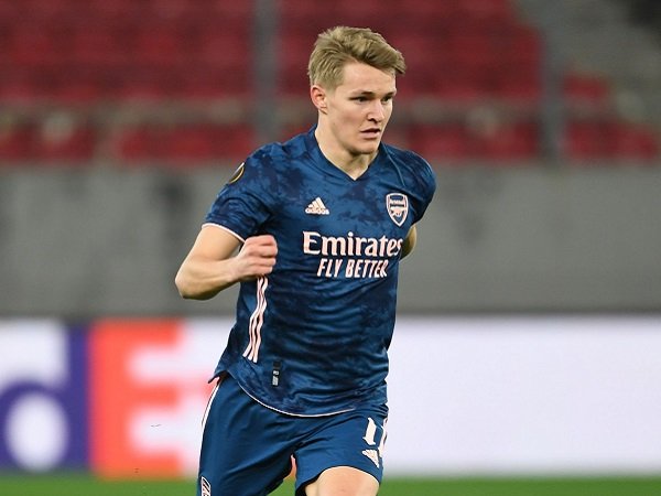 Martin Odegaard sukses mencetak gol pertamanya untuk Arsenal.