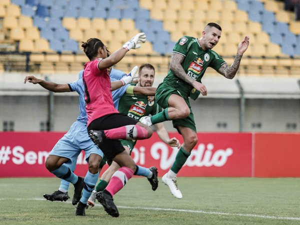Pertandingan antara PSS Sleman kontra Persela Lamongan di Piala Menpora