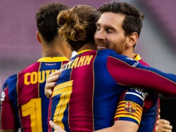 Antoine Griezmann bersama Lionel Messi. (Images: Getty)