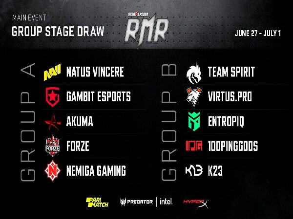 Dua Tim CS: GO Terbaik Dunia, Gambit dan Na'Vi Segrup di StarLadder CIS RMR