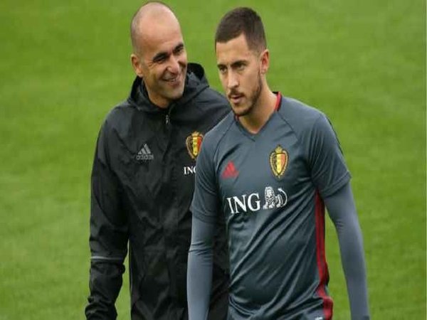 Roberto Martinez dan Eden Hazard / via Getty Images