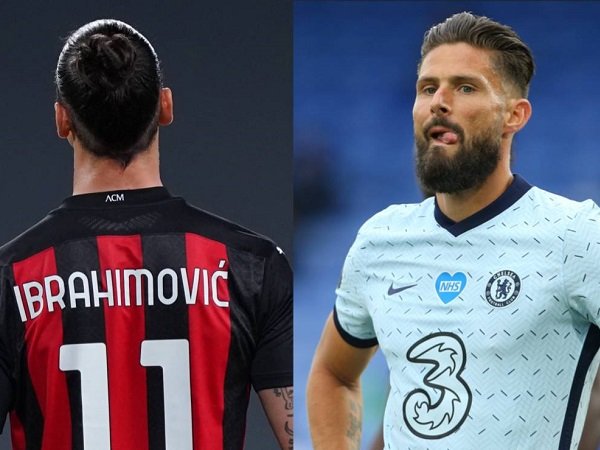 Zlatan Ibrahimovic dan Olivier Giroud