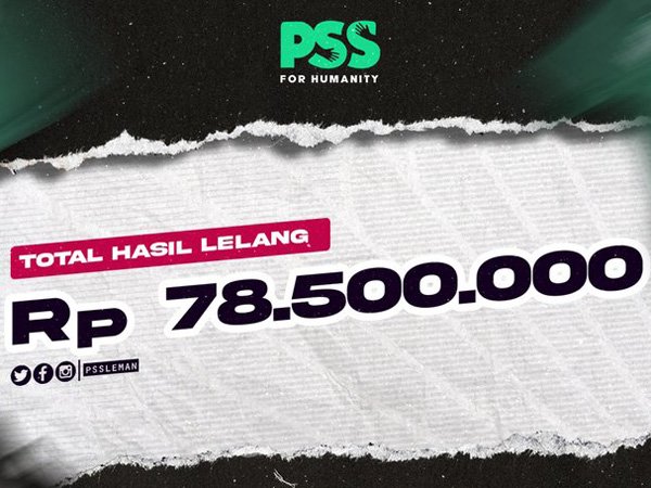 Hasil lelang jersey dan memorabilia para pemain PSS Sleman diumumkan di instagram resmi klub