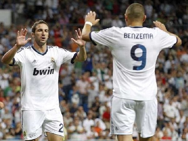Gonzalo Higuain saat bersama Karim Benzema. (Images: Getty)