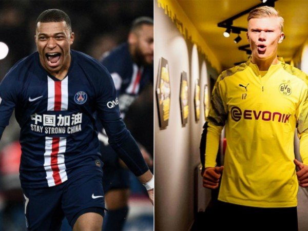 Kylian Mbappe dan Erling Haaland