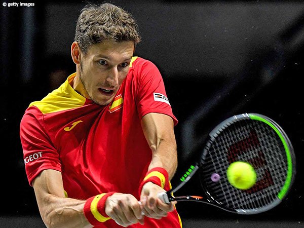 Pablo Carreno Busta lumpuhkan Emilio Gomez di Davis Cup Finals 2021