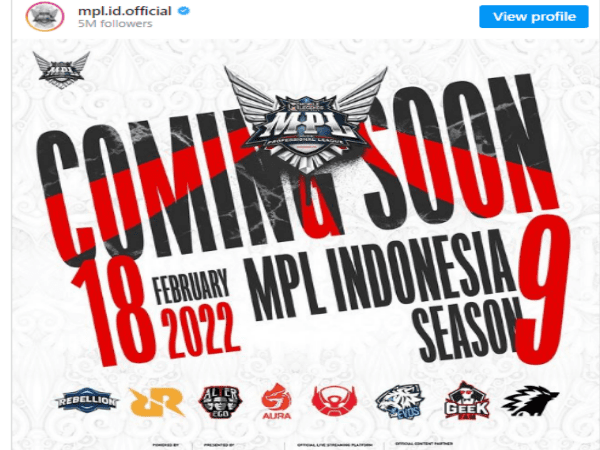 Jadwal Week 1 MPL ID Season 9: Ada 2 Big Match Tersaji!