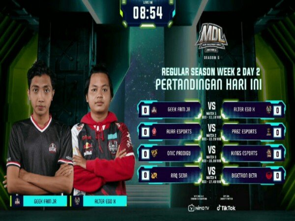 Week 2 Day 2 MDL ID Season 5: Aura Esports Betah di Puncak