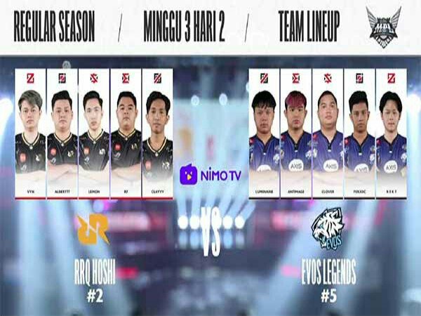 MPL ID Season 9: El Clasico, EVOS Legends Bungkam RRQ Hoshi
