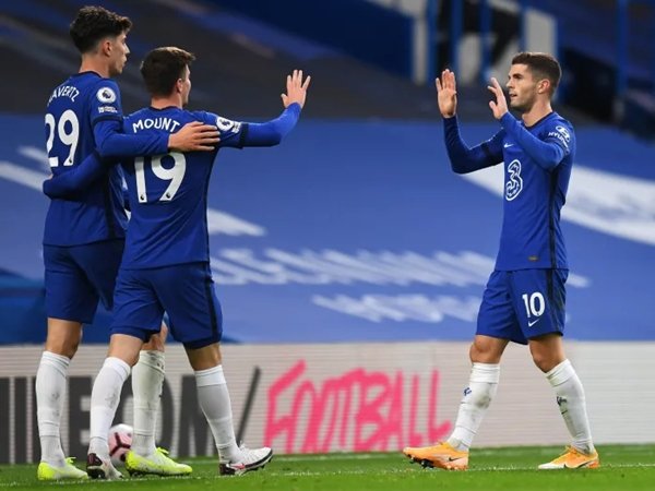 Trio penyerang muda Chelsea, Kai Havertz - Mason Mount - Christian Pulisic (Sumber: PA Images)