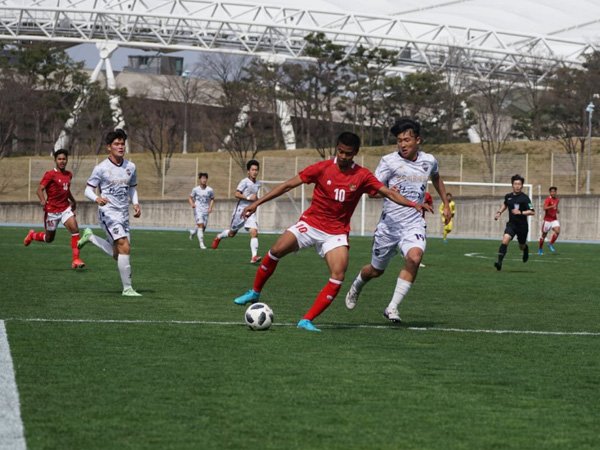 Laga timnas Indonesia U-19 kontra Gimcheon Sangmu FC