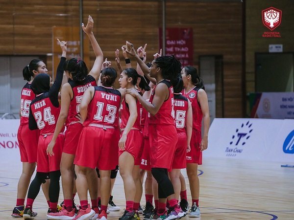 TImnas Basket Putri ketika kalahkan Vietnam.