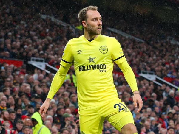 Gelandang Brentford, Christian Eriksen.