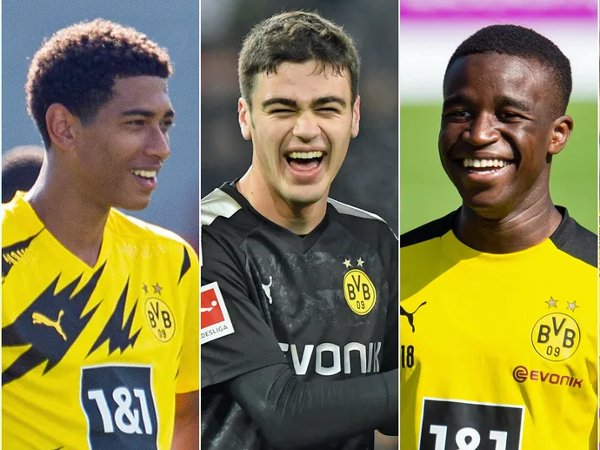 Jude Bellingham, Gio Reyna dan Youssoufa Moukoko merupakan tiga dari enam pemain Borussia Dortmund yang masuk nominasi Golden Award 2022