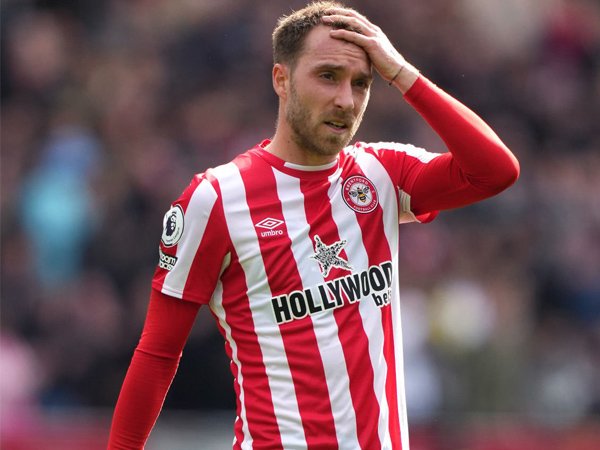 Gelandang Brentford, Christian Eriksen.