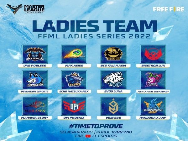 12 Tim akan Bertanding di FFML Ladies Series, Ada EVOS Hingga Bigetron