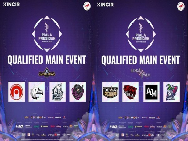 8 Tim Rebut Tiket Main Event Piala Presiden Esports 2022, 2 Game Ditambahkan