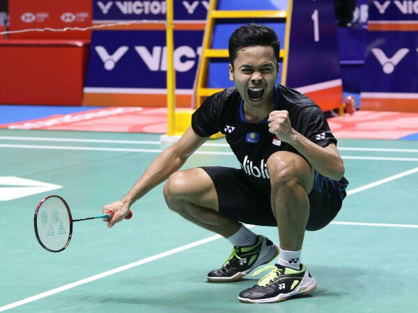 Tumbangkan Juara Dunia, Anthony Ginting Tembus Semifinal Hylo Open 2022