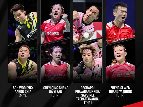 Aaron/Wooi Yik & Zheng/Yaqiong Masuk Nominasi Penghargaan BWF 2022