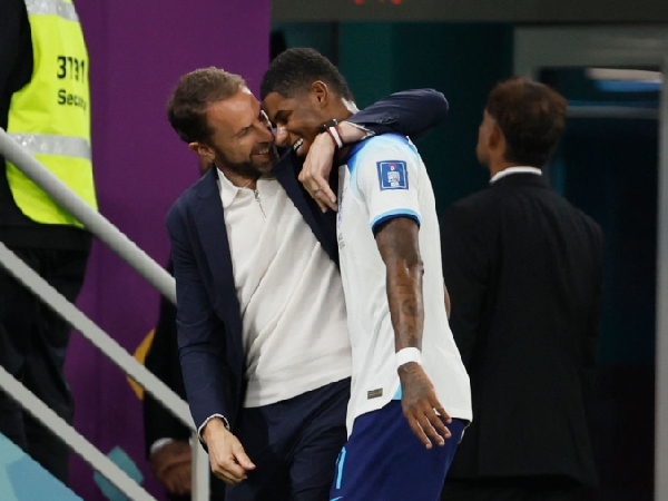 Marcus Rashford dan manajer tim nasional Inggris, Gareth Southgate