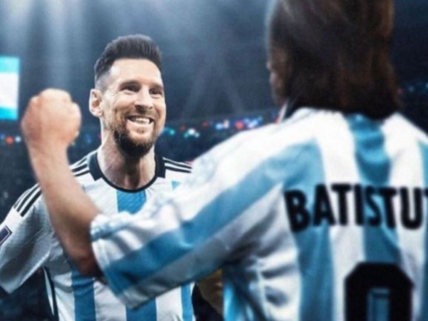 Lionel Messi dan Gabriel Batistuta