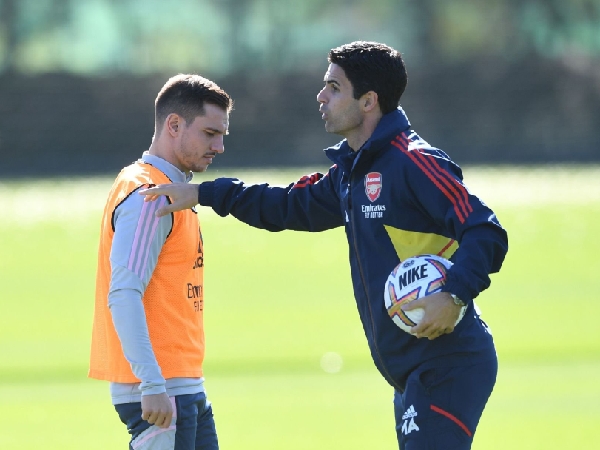 Cedric Soares dan manajer Arsenal, Mikel Arteta