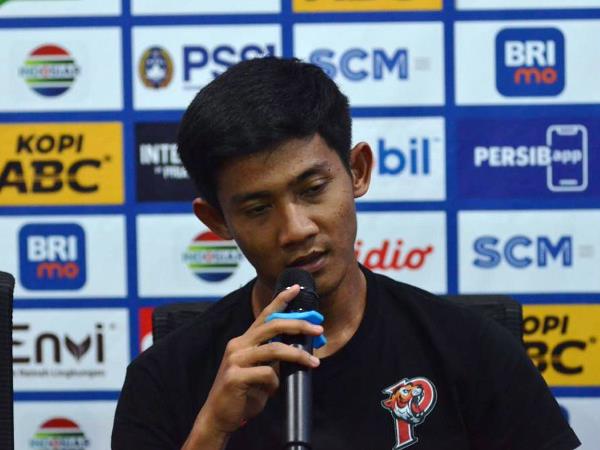 Firza Andika dalam jumpa pers jelang laga