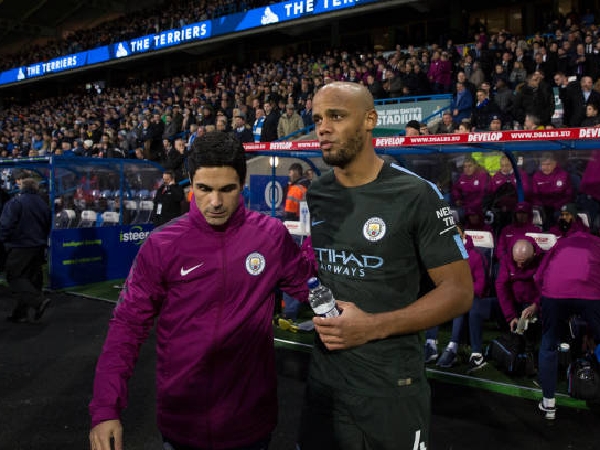 Mikel Arteta dan Vincent Kompany