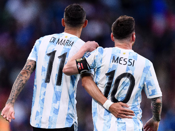 Angel Di Maria dan  Lionel Messi