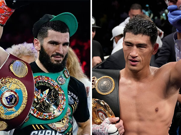 Artur Beterbiev (kiri) dan Dmitry Bivol (Sumber Foto: Marca dan CNN)